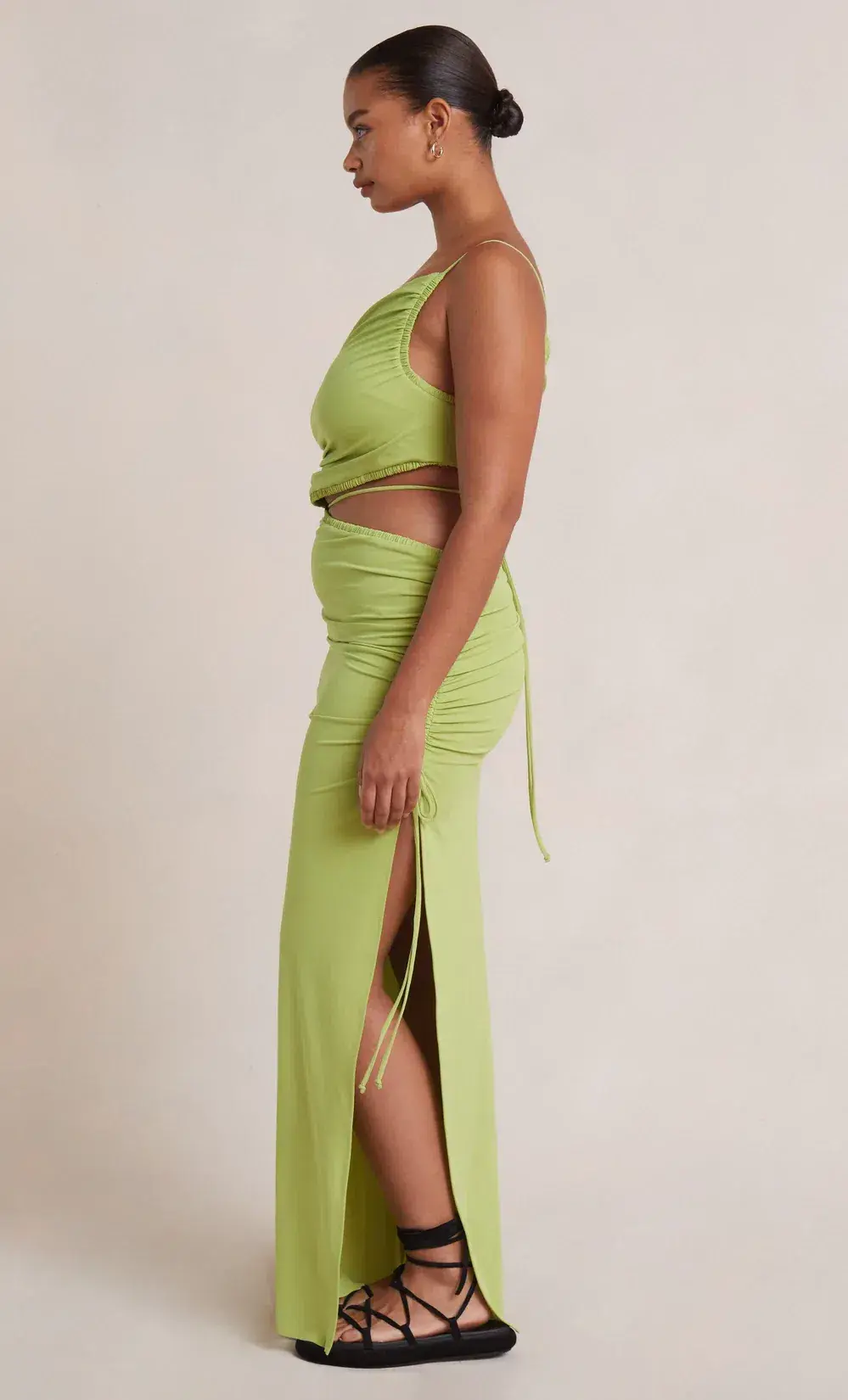 Bec & Bridge Dilkon Maxi Dress Lime Size 12  - Image 4