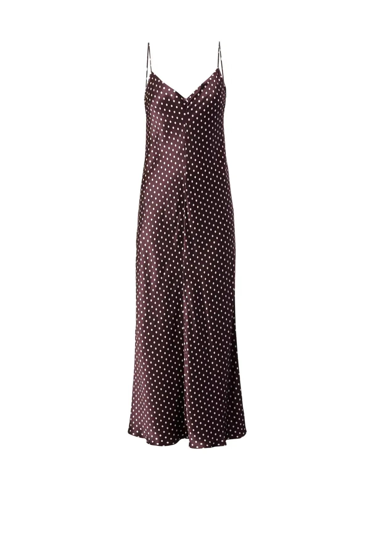 Scanlan Theodore Silk Bias Dot Dress Burgundy Size 12 - Image 3