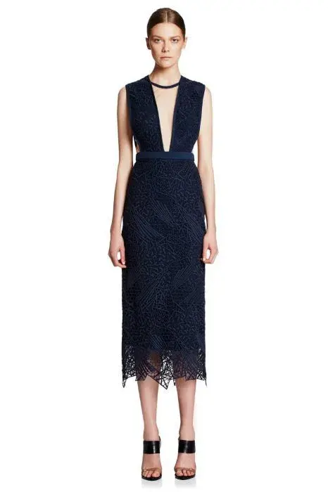 Manning Cartell Gallery Views Dress Blue Size 6  - Image 1