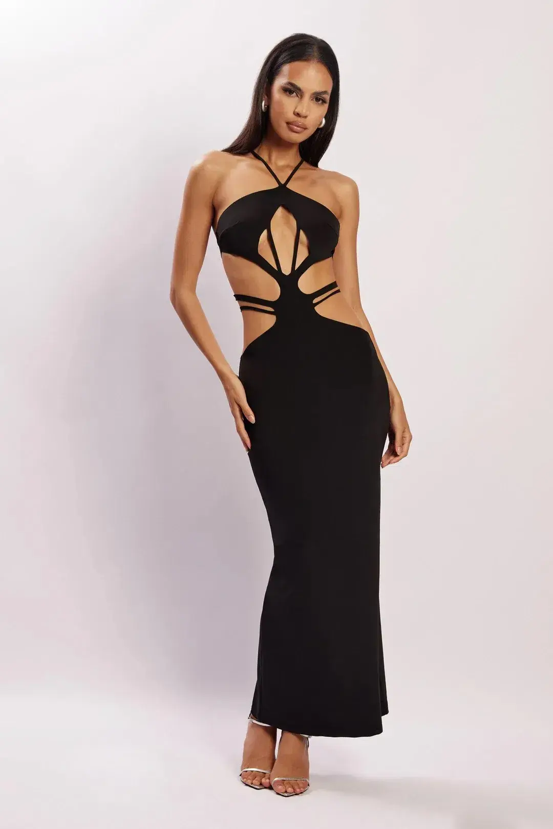 Meshki Eden Halter Maxi Dress Black Size XS/ Au 6 - Image 1