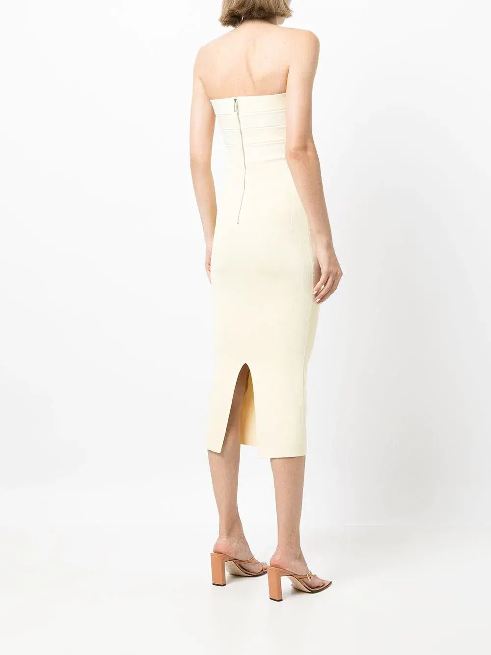 Dion Lee Interlock Bustier Dress Yellow/Cream Size S/ AU 8 - Image 4