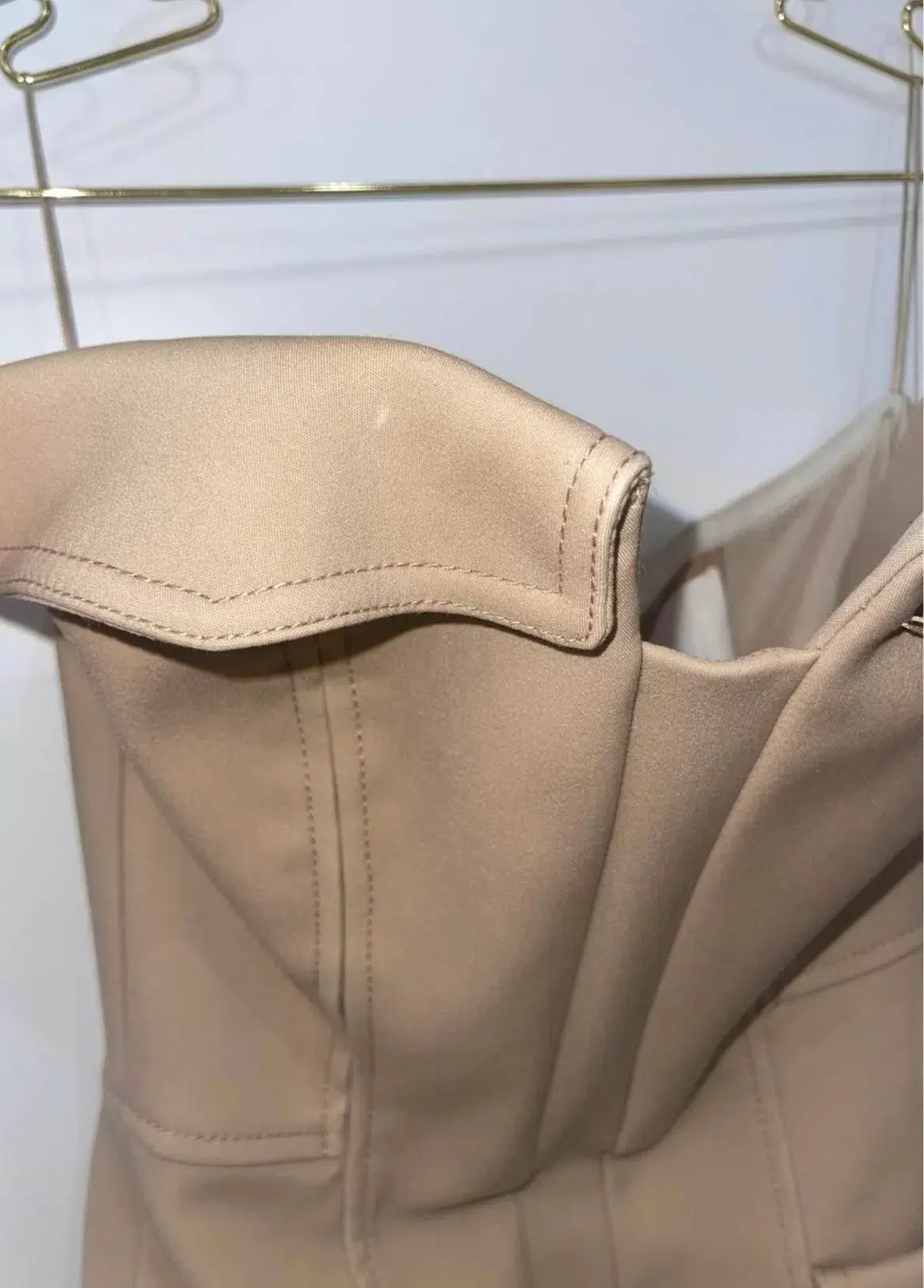 Dion Lee Pocket Bustier Dress Tan Size 6 - Image 4