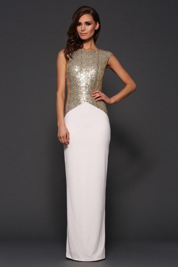 Elle Zeitoune White Gold Ruby Dress size 10 - Image 1