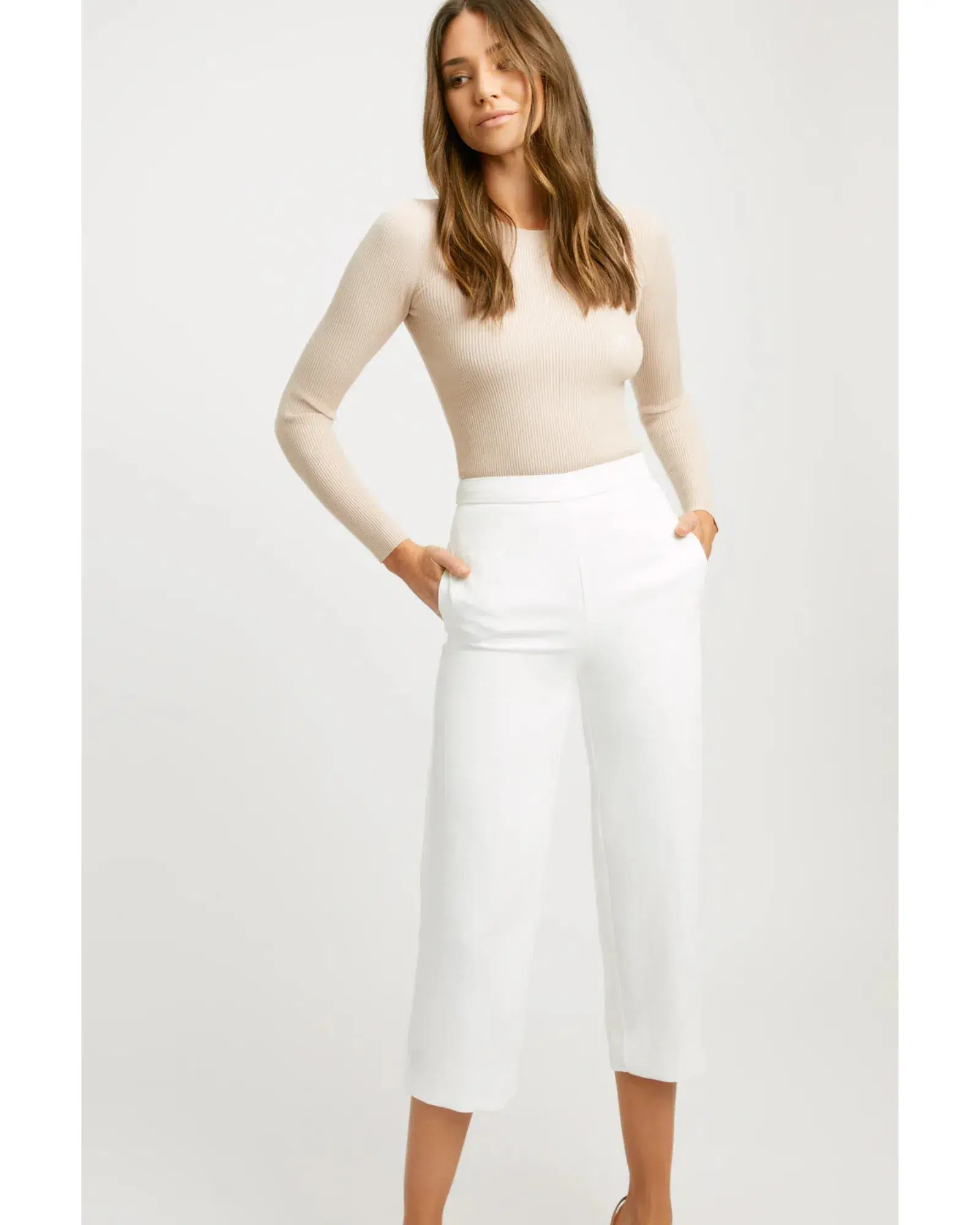 Kookai Oyster Pants White Size AU 8 - Image 2