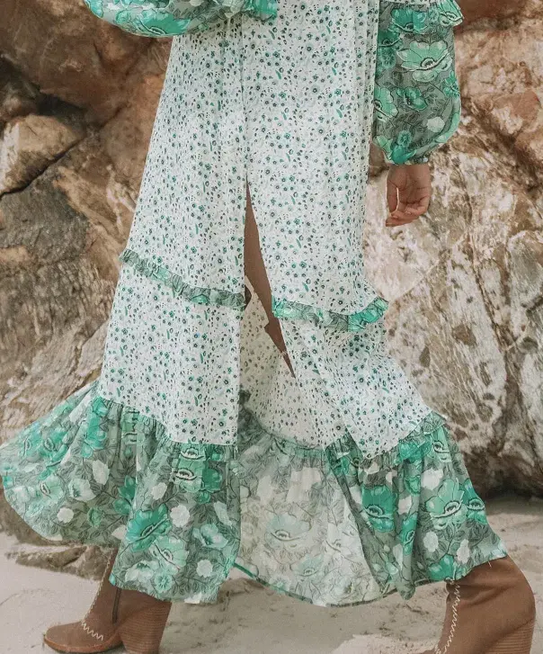 Spell & The Gypsy 'Unicorn Tears' Maxi Dress Green Size 8 - Image 4
