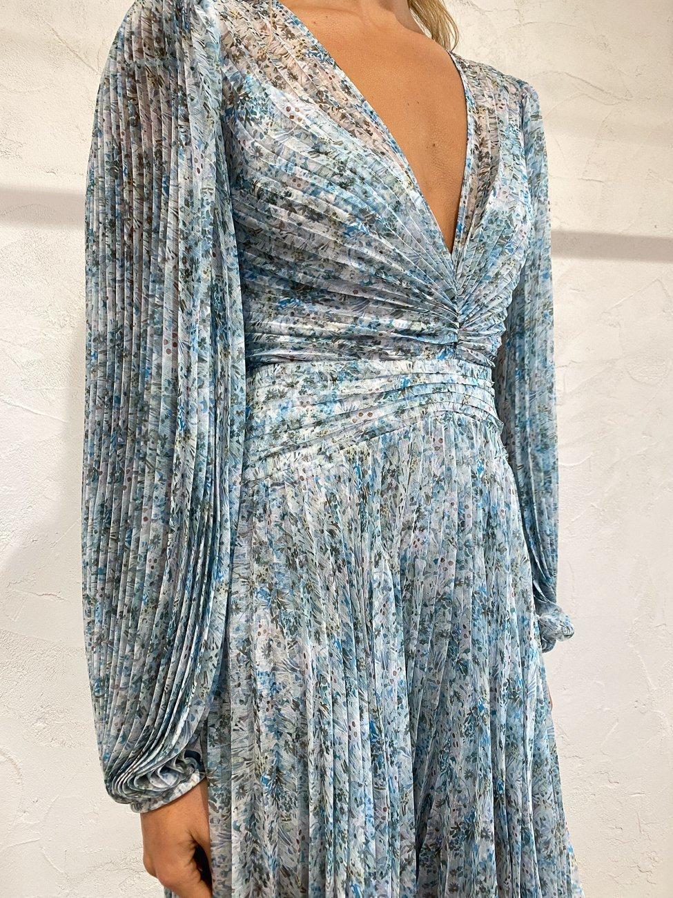 Acler Astone Dress In Blue Fields Size 8 - Image 4