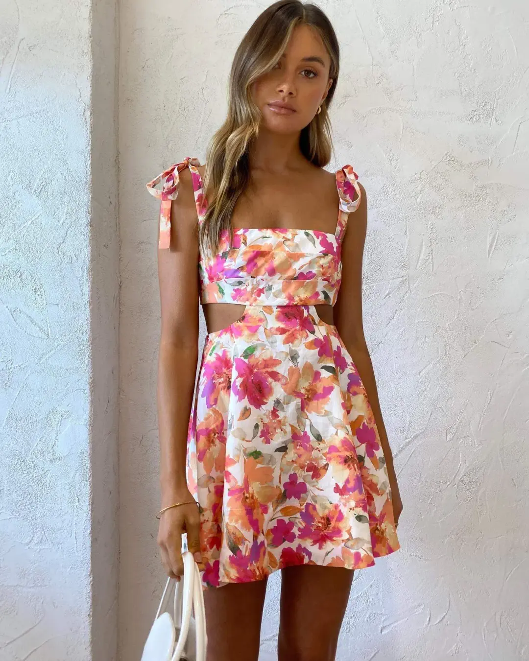 Sofia the Label Mimi Cut Out Mini Dress Print Size 10 for rent on The Volte - main image