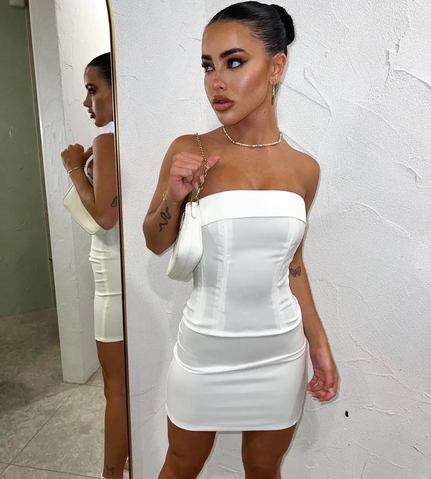 With Jean Chloe Corset White Size XS/ Au 6 - Image 1