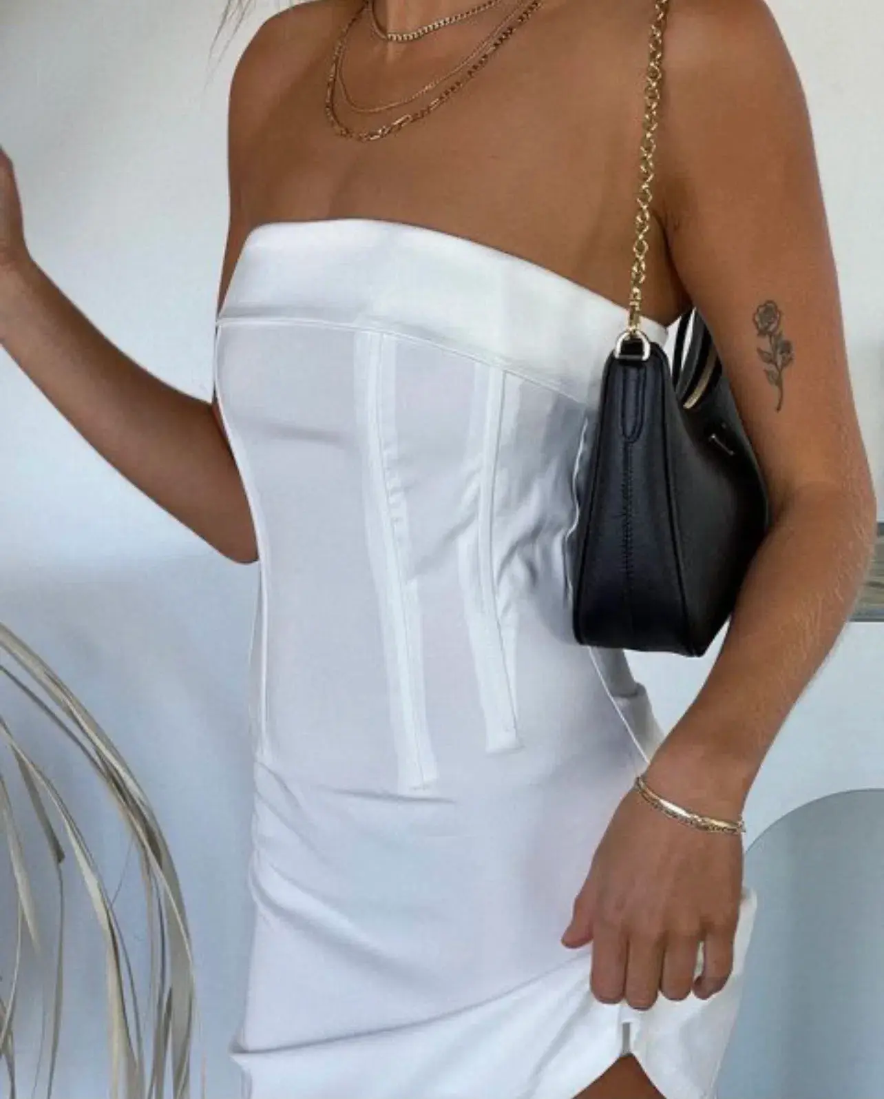 With Jean Chloe Corset White Size XS/ Au 6 - Image 2