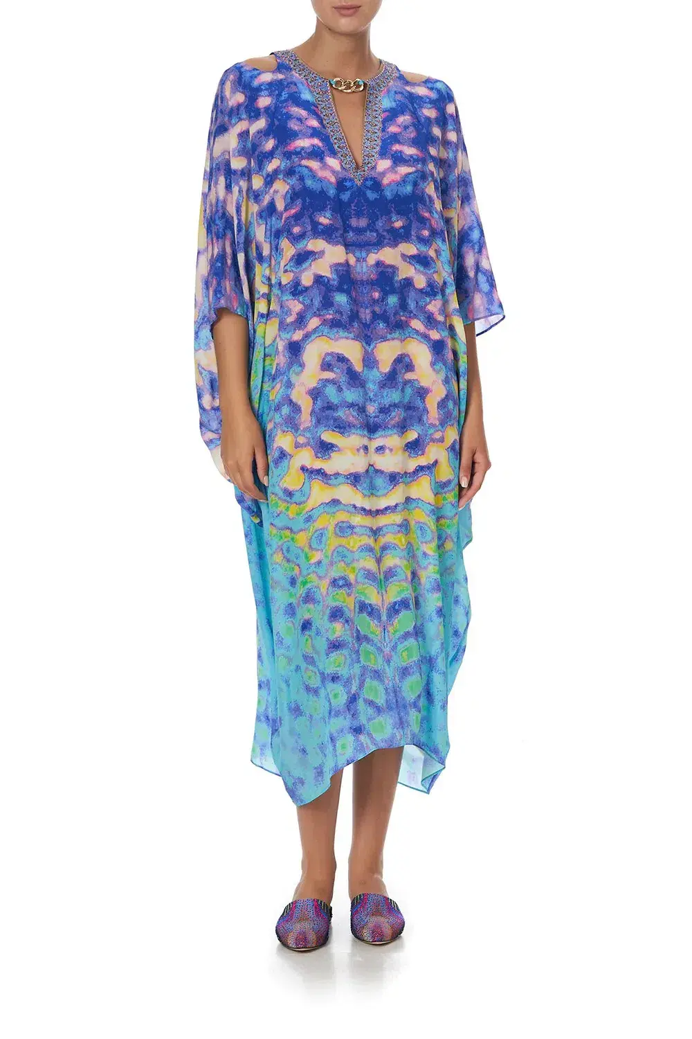 Camilla Batwing Cut Out Dress Print Size 20 - Image 1