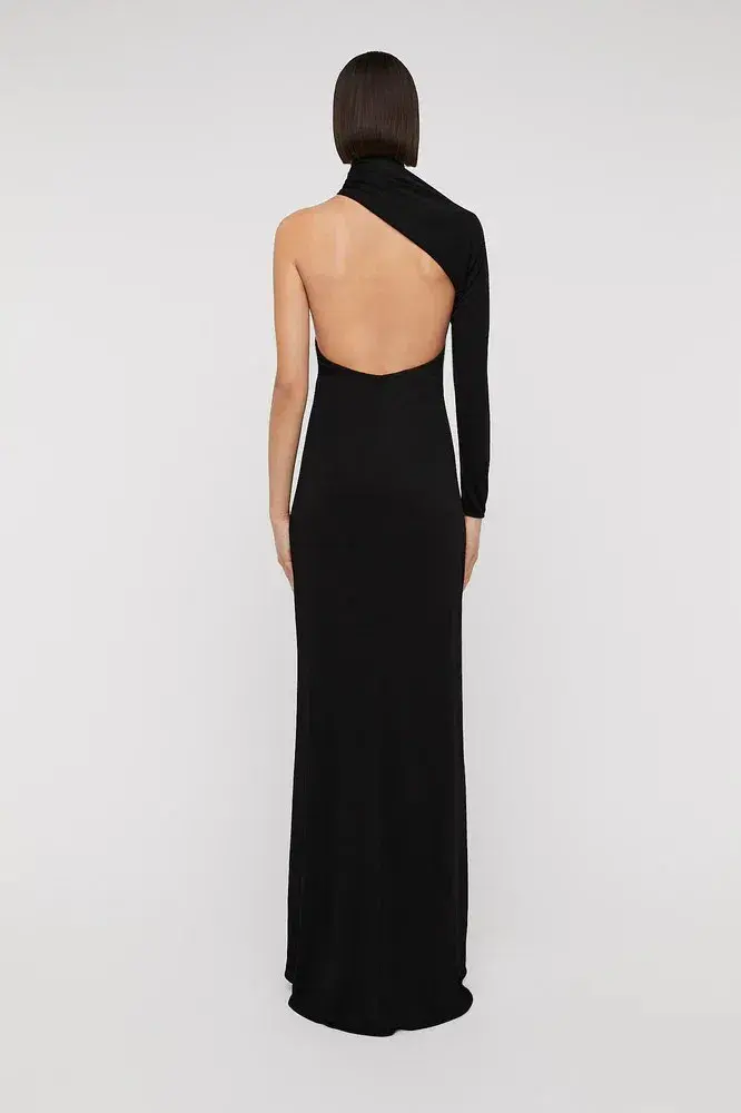 Scanlan Theodore Italian Knit Gown Black Size 6 for rent on The Volte - main image