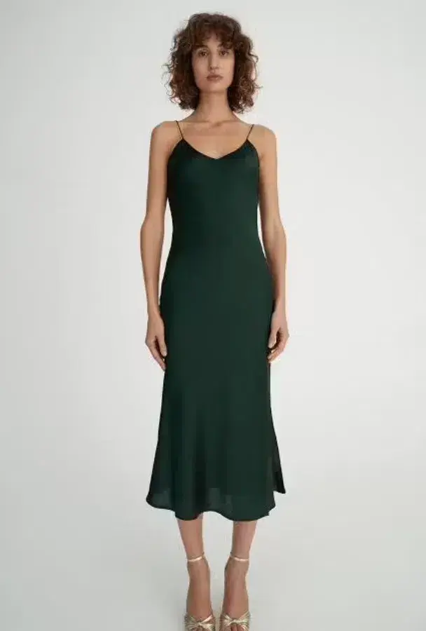 Hansen and Gretel Demi Silk Dress Green Size S - Image 1