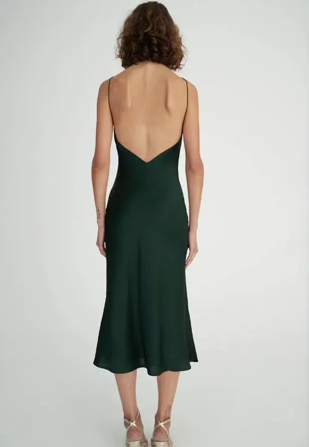 Hansen and Gretel Demi Silk Dress Green Size S - Image 2