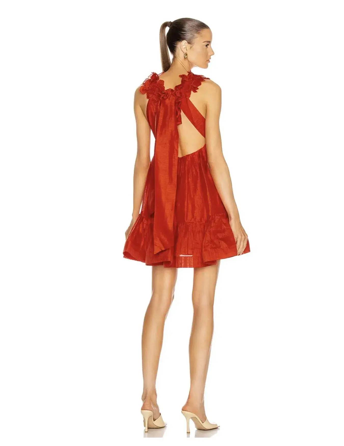 Zimmermann Lovestruck Garland Mini Dress Red Size 3 / Au 14  - Image 3