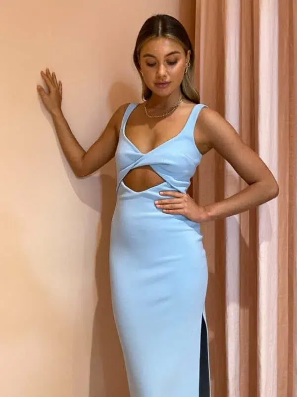 Bec & Bridge Joelle Midi Dress Blue Size 10 for rent on The Volte - main image