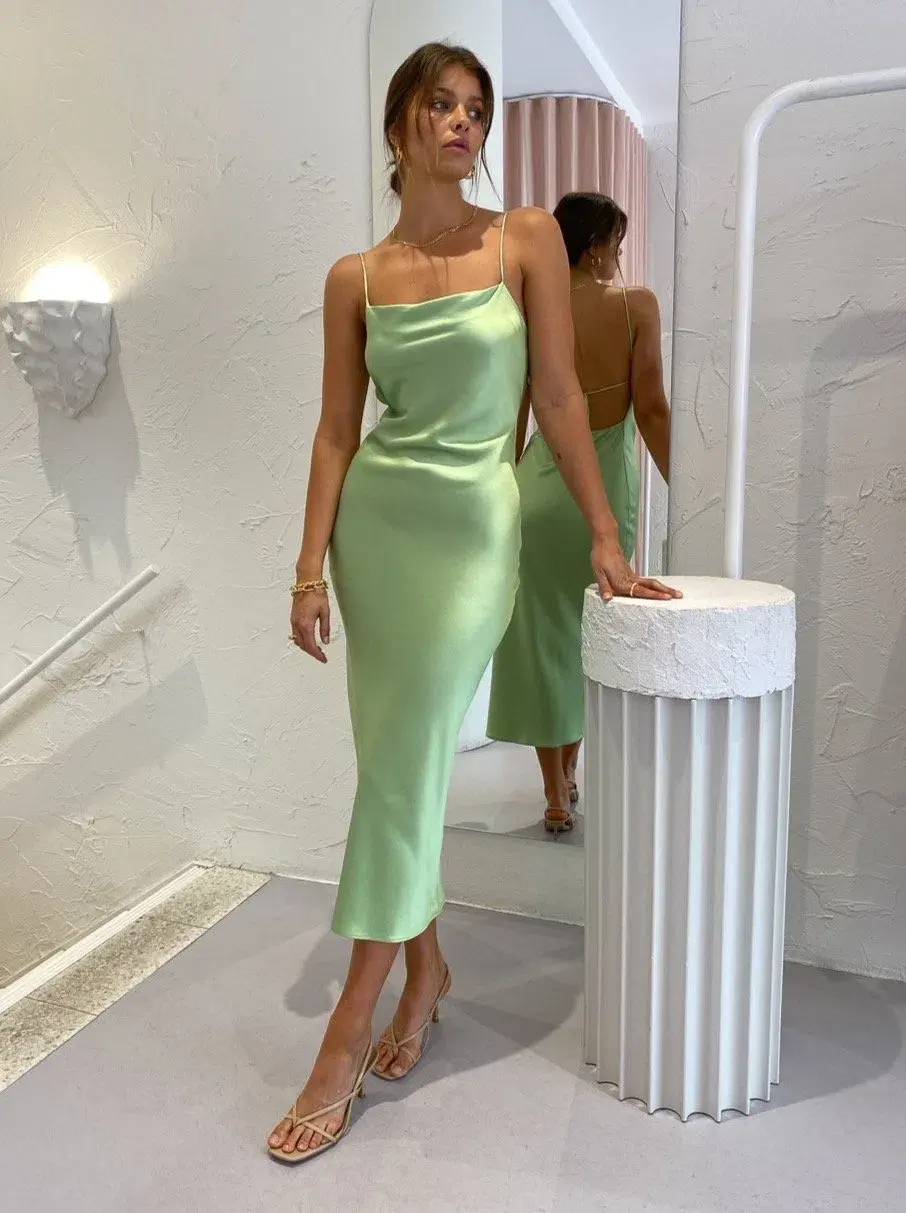 Bec & Bridge Apple Eyes Midi Dress Green Size 8 - Image 2