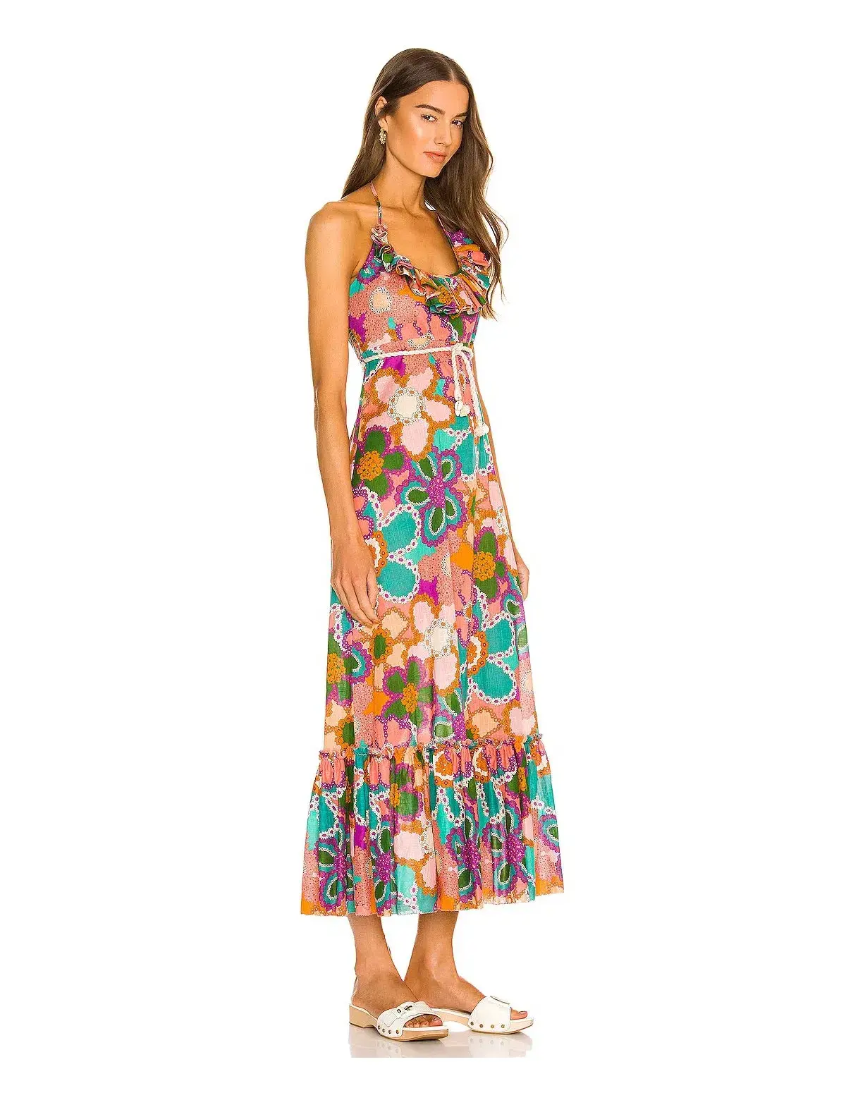 Zimmermann Lola Frill Picnic Dress Purple Floral Size 1 / Au 10 - Image 2
