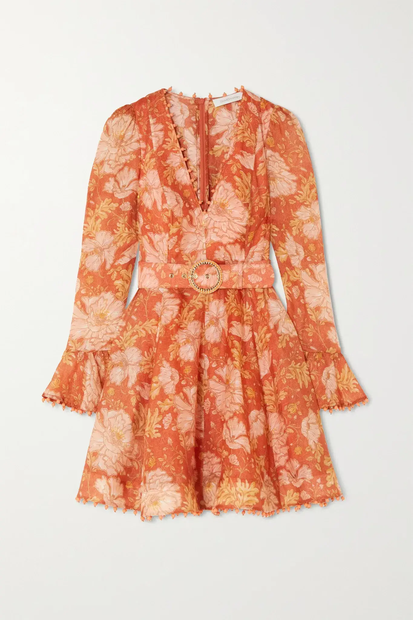 Zimmermann Kaleidoscope Mini Dress Amber Orange Size 1 / Au 10  - Image 5