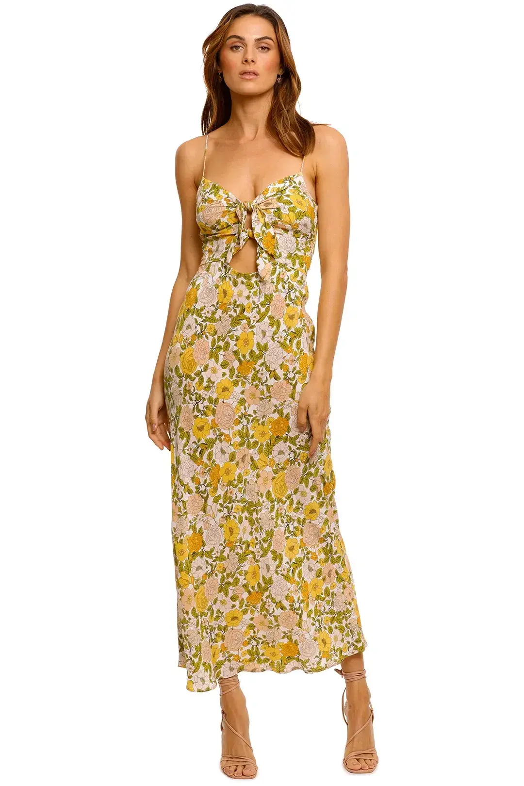 Bec & Bridge Brady Midi Dress Print Size 8 for rent on The Volte - main image