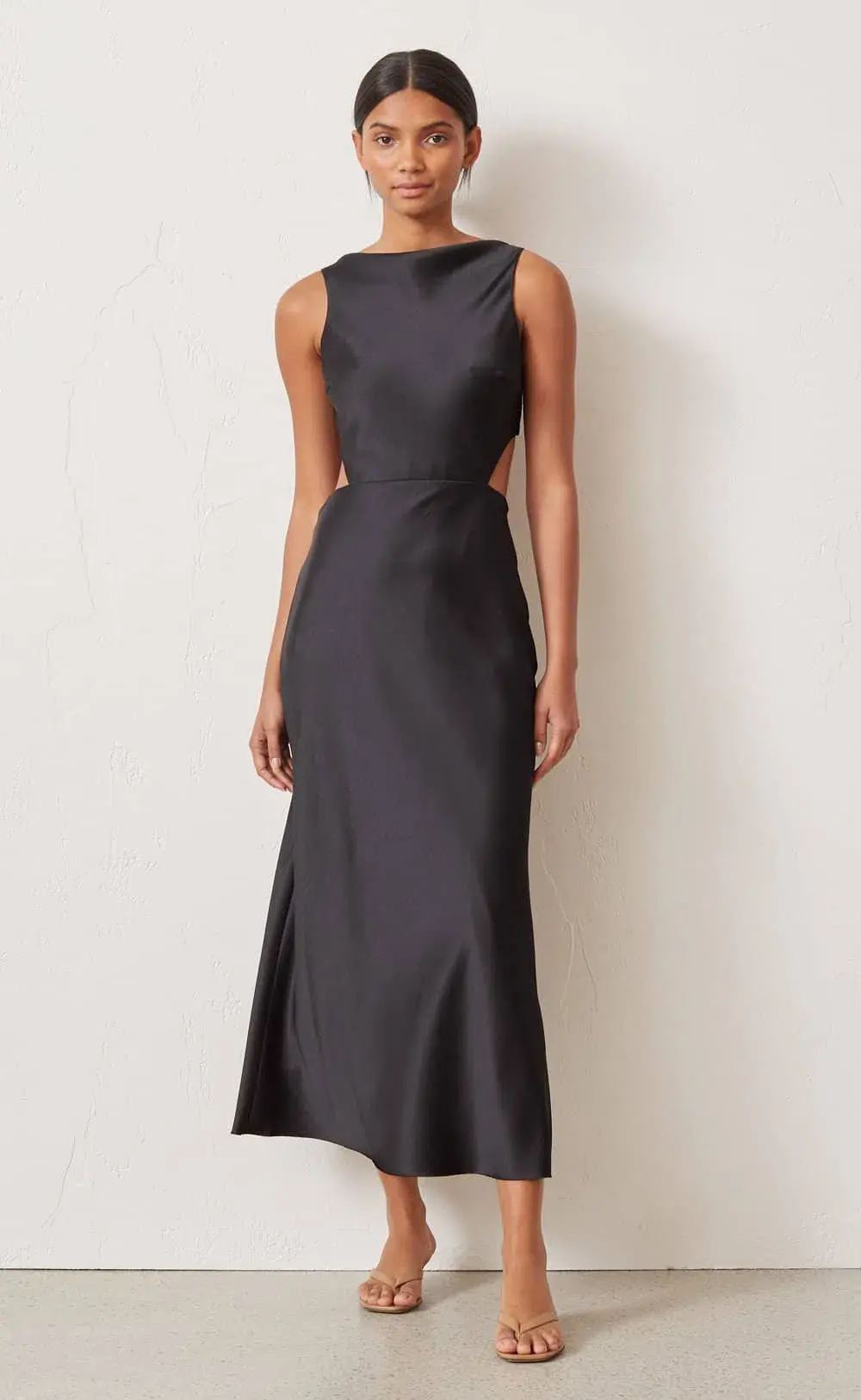 Bec & Bridge Seraphine Cut Out Midi Dress Black Size 10 - Image 1