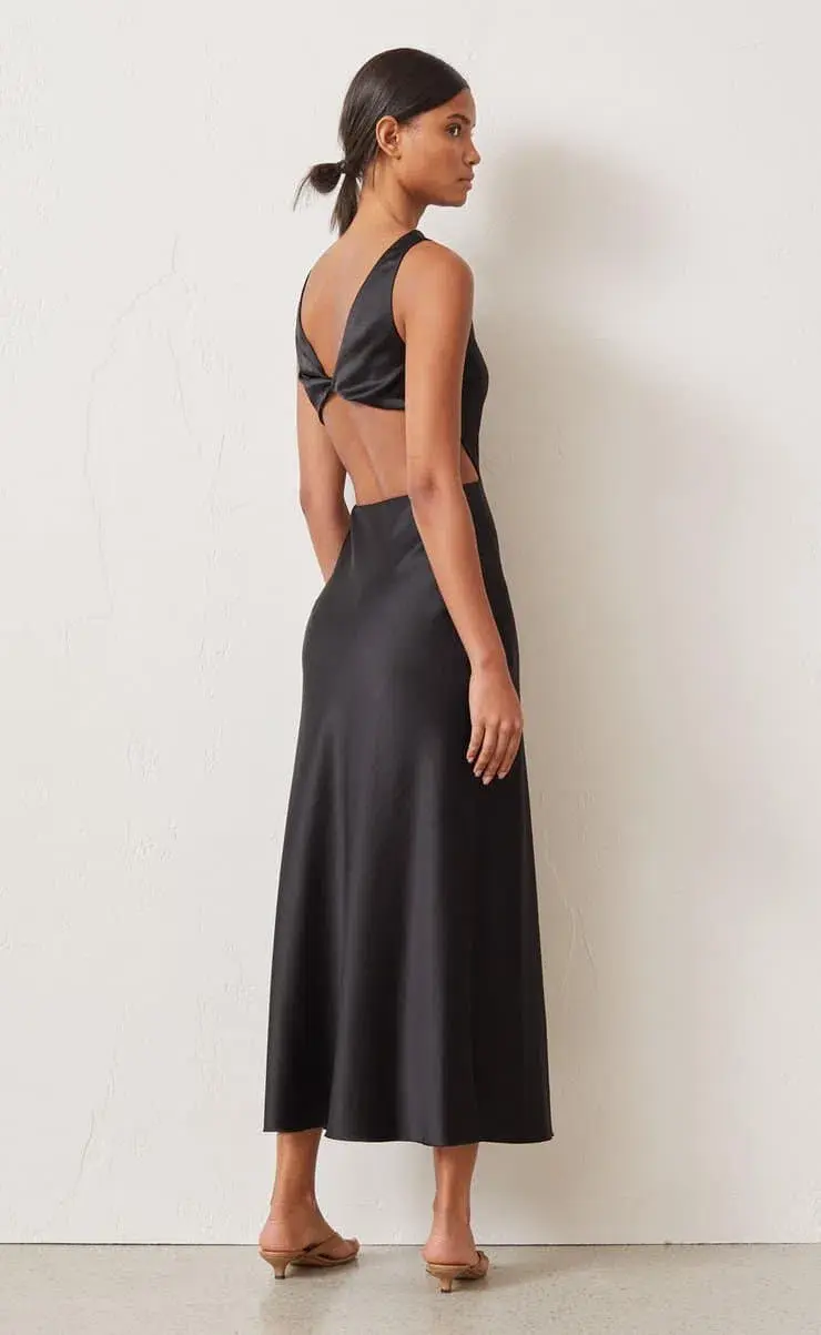 Bec & Bridge Seraphine Cut Out Midi Dress Black Size 10 - Image 2