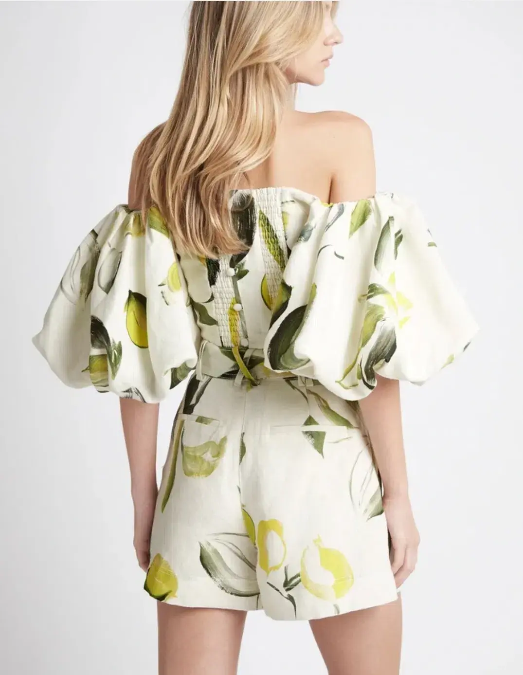 Aje Zest Off Shoulder Top Size 10 & Belted Short Size 12 Set Print - Image 3