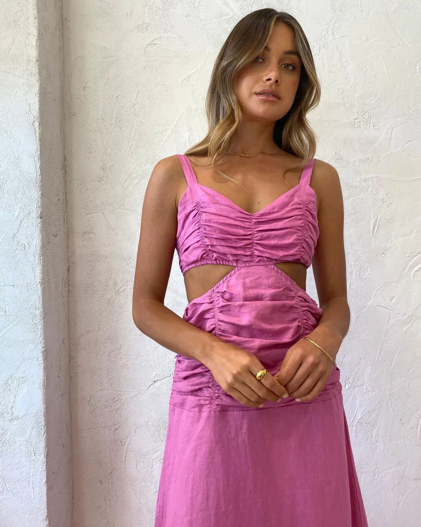 Suboo Aster Cut Out Maxi Dress Fuchsia Size XS / Au 6 - Image 4