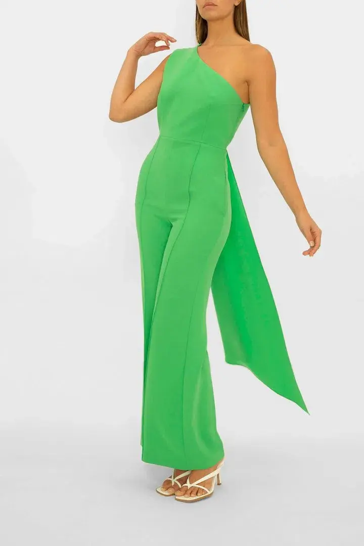 Carla Zampatti Homage To Carla Jumpsuit Apple Green Size 4 - Image 1