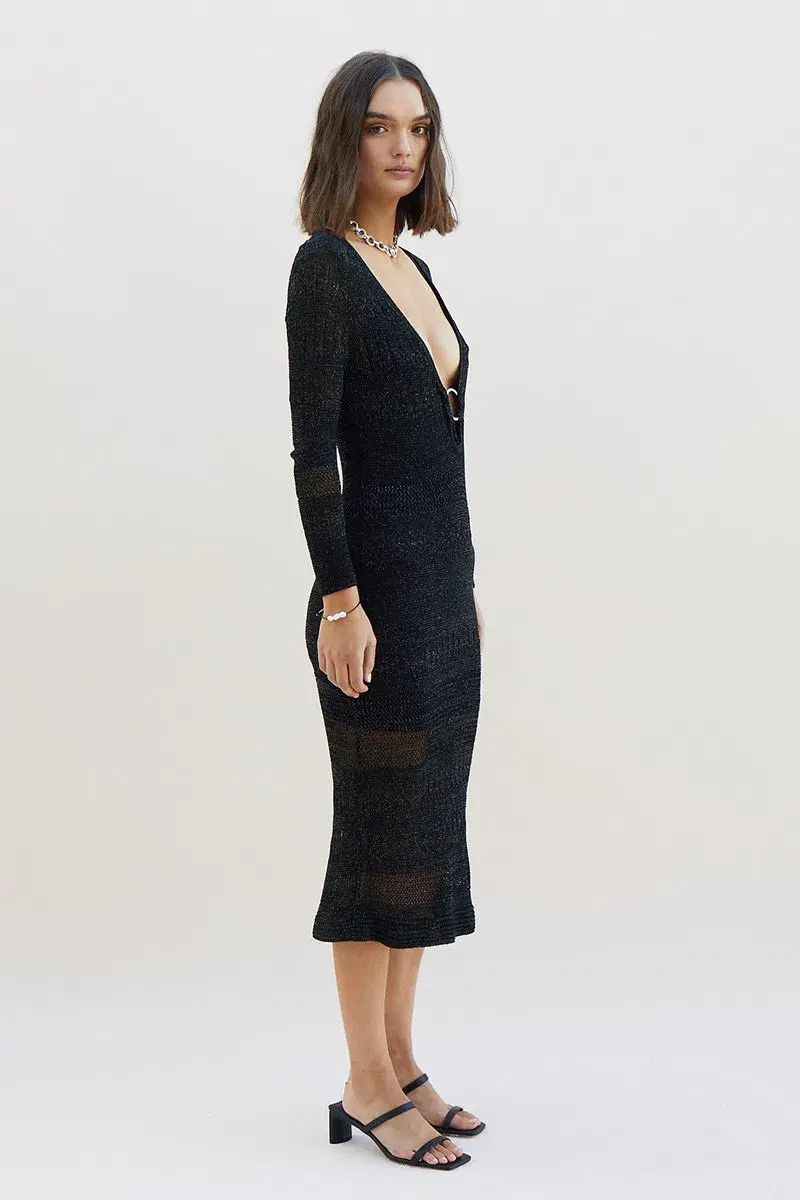 Suboo Harper Knit Kaftan Black Size 6/XS - Image 2