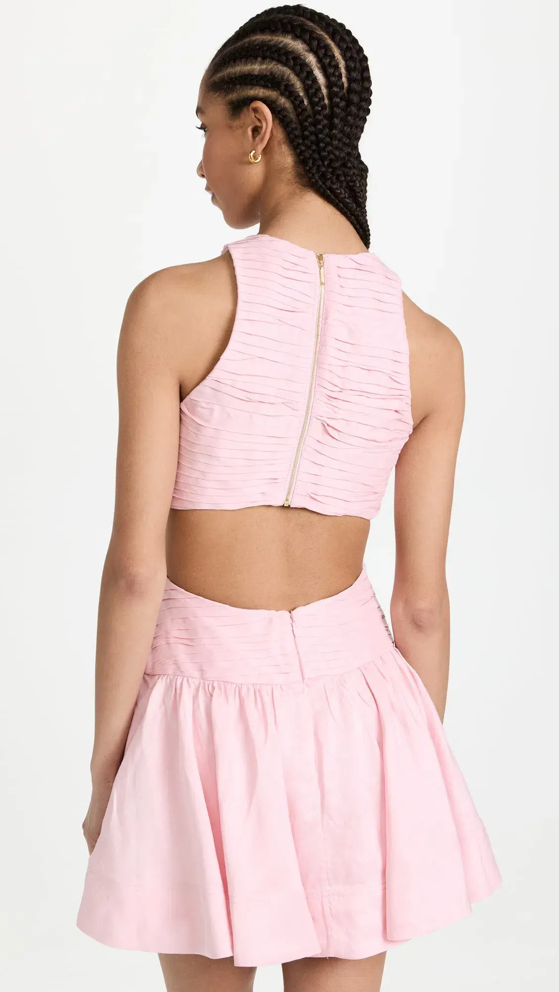 Aje Introspect Cut Out Mini Dress Pink Size 14 - Image 3