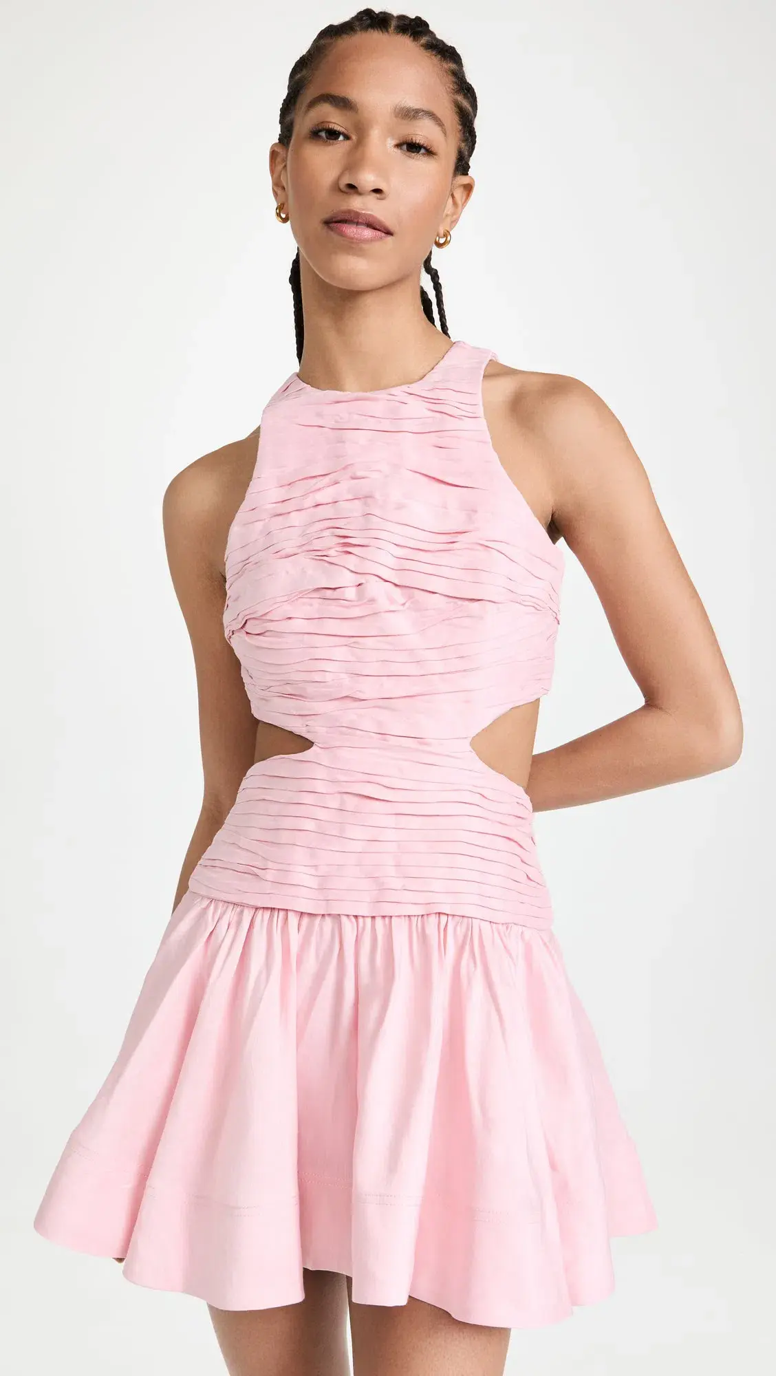 Aje Introspect Cut Out Mini Dress Pink Size 14 - Image 2