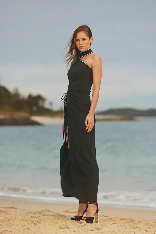 Sonya Moda  Yarra Maxi Gown Black Size 8  - Image 2