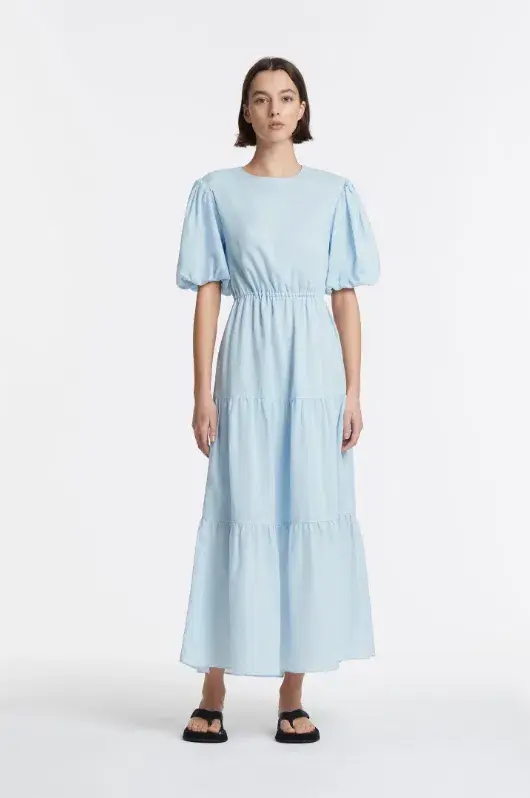 Sir the Label Vilma Open Back Midi Dress Blue Size 8 - Image 1