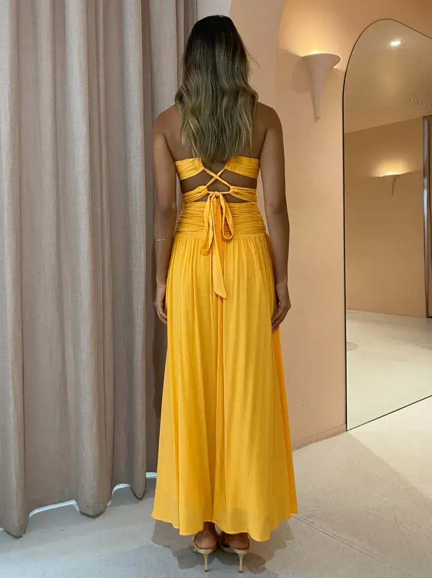 Issy Hoops Dress Orange Sorbet Size 12 - Image 3