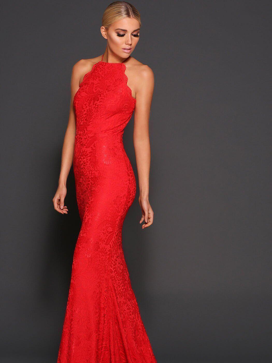 Elle Zeitoune Red Lace Lori Dress size 12 - Image 1