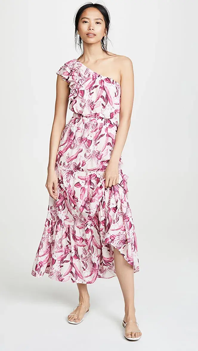 Steele Mahana One Shoulder Dress Print Size 8  - Image 1