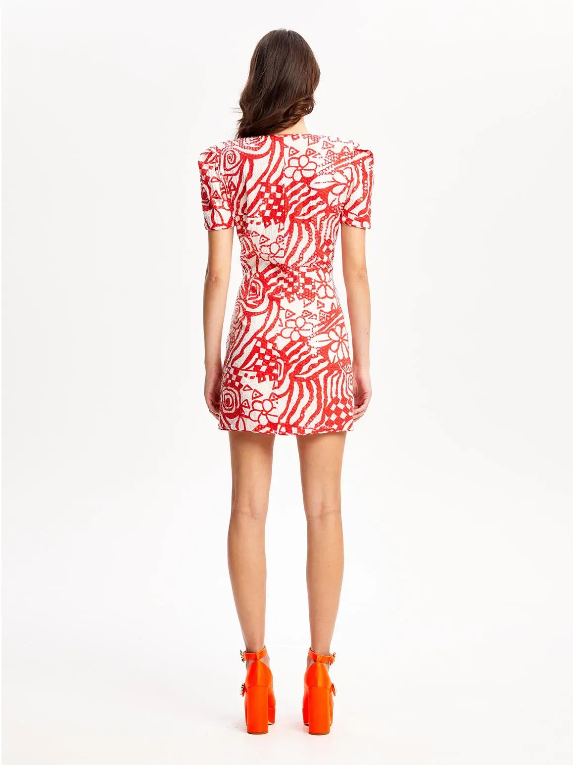 Alice McCall Daisy Daze Mini Dress Salsa Red Size S / Au 8 - Image 3