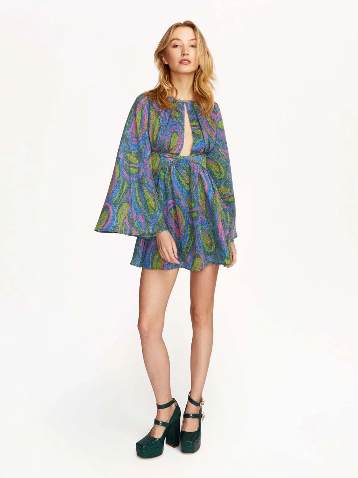 Alice McCall Swan Lake Mini Dress Paisley Glitter Clover Size 6 - Image 1