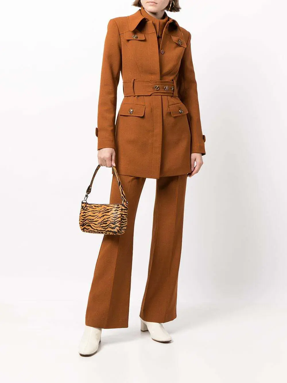 Alice McCall Journey Belted Blazer Dress Brown Size 10  - Image 1