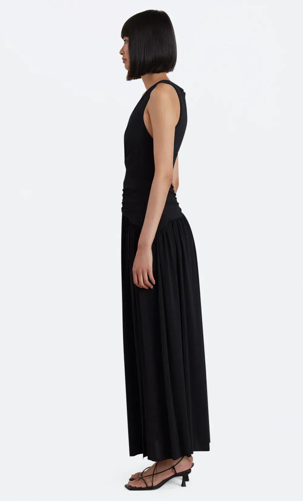 Bec & Bridge Lindsey V Maxi Dress Black Size 8 - Image 4