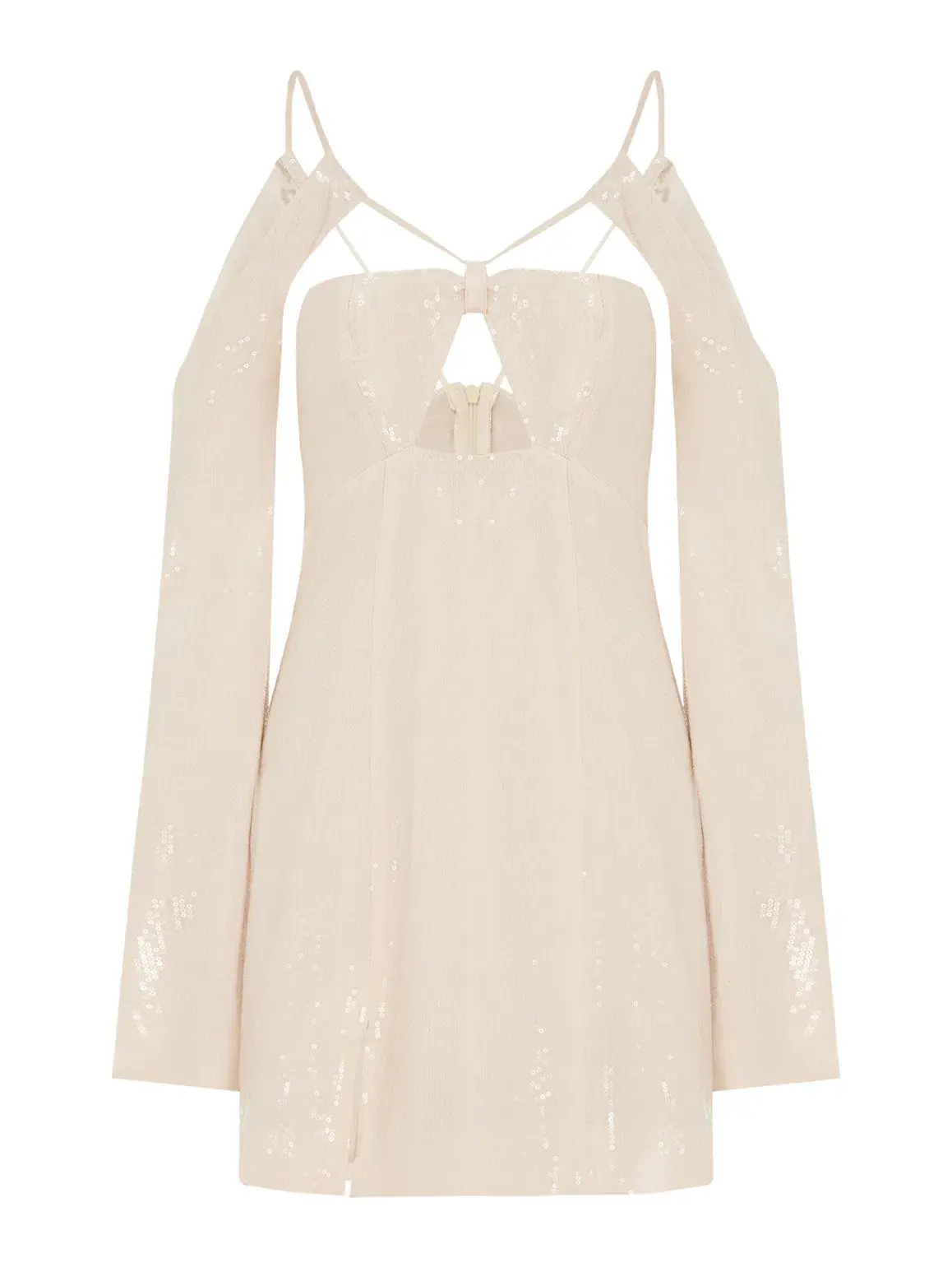 Alice McCall Night Sky Mini Dress Chai Latte Size 12 - Image 6
