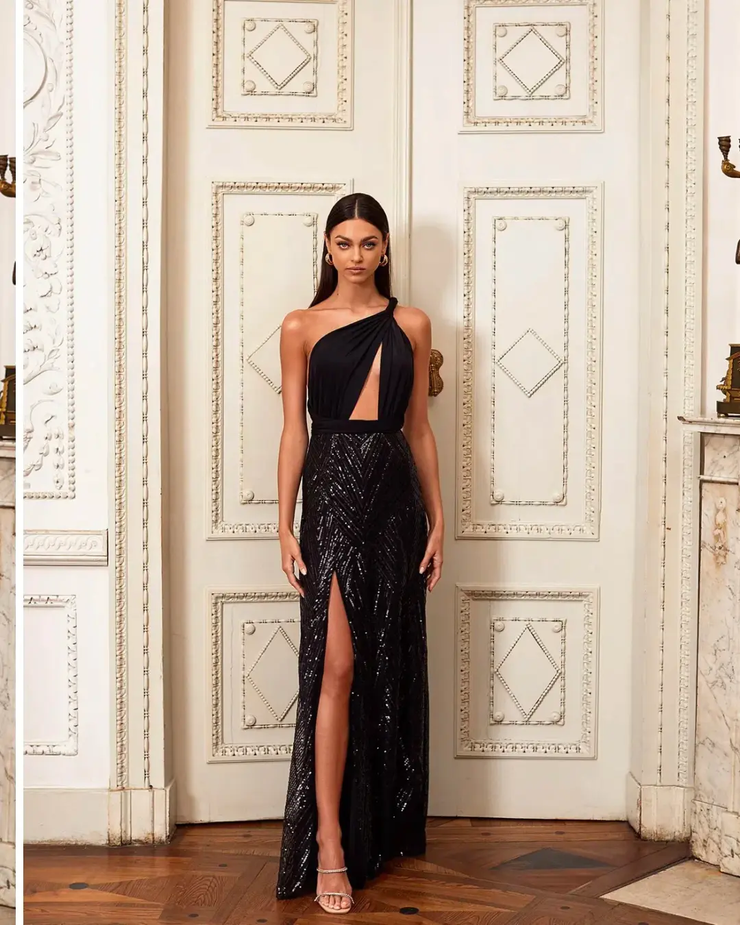 Alamour Maria Dress Black Sequin Size M/ Au 10 for rent on The Volte - main image