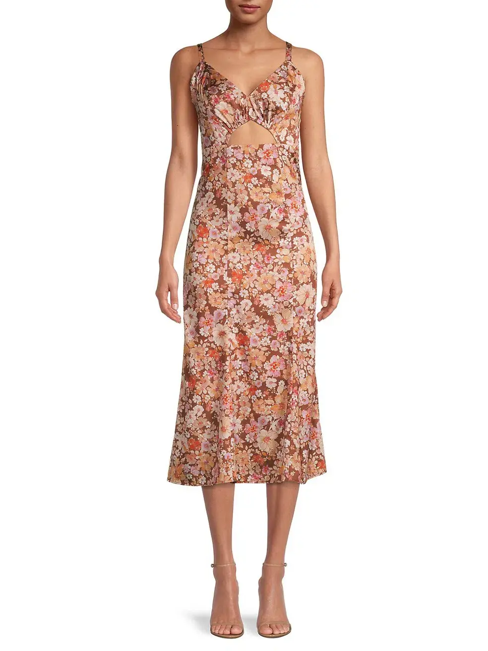 Hansen & Gretel Bisset Floral Midi Dress Print Size XS/ AU 6 - Image 1