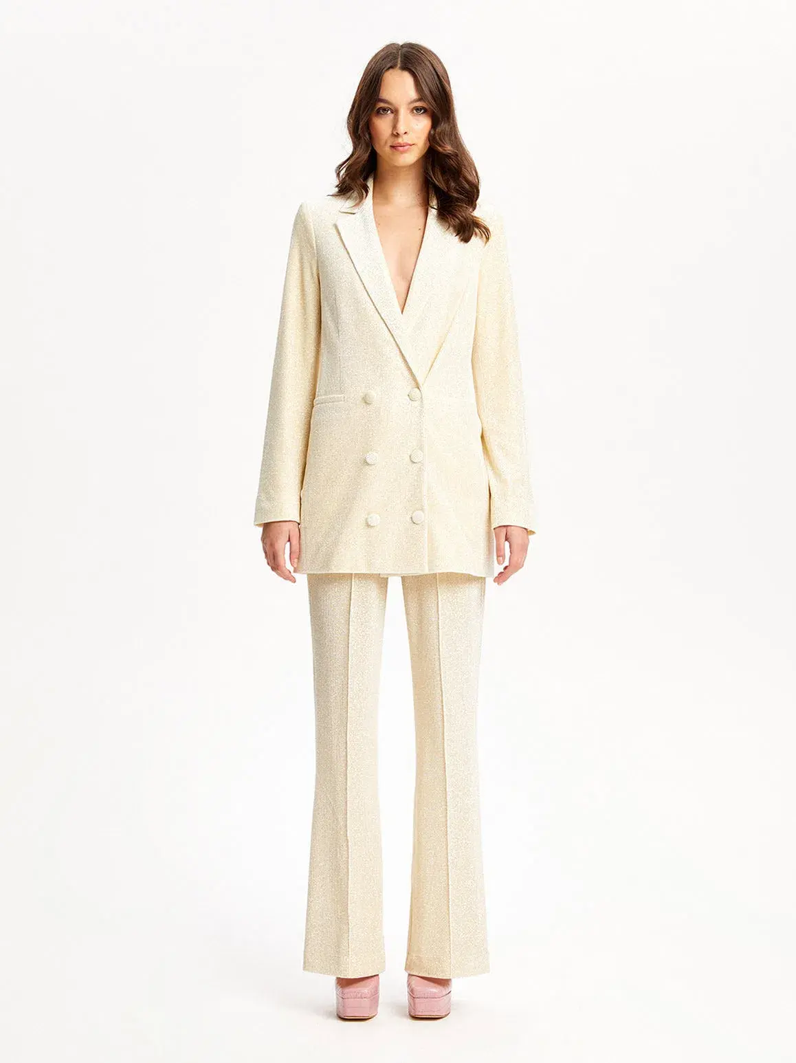 Alice McCall Citrus Midnight Magic Two-Piece Suit Cream Size 6 - Image 1