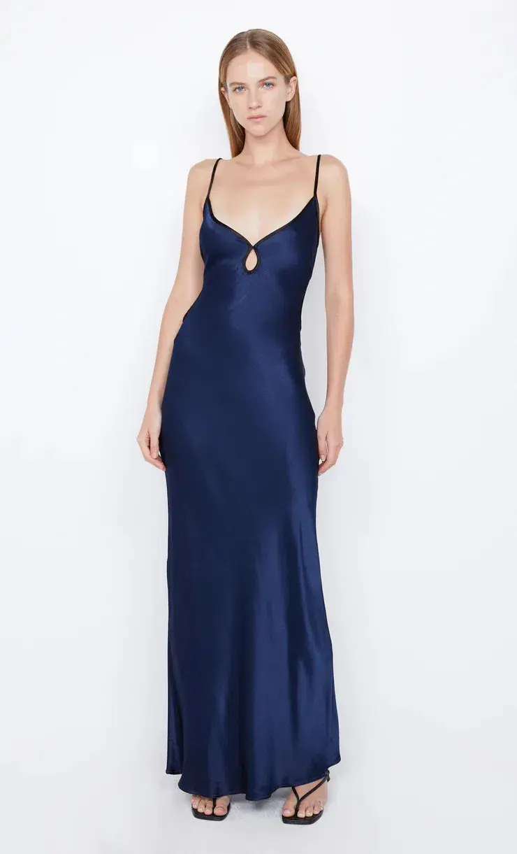 Bec & Bridge Cedar City Maxi Dress Navy Size 8 for rent on The Volte - main image