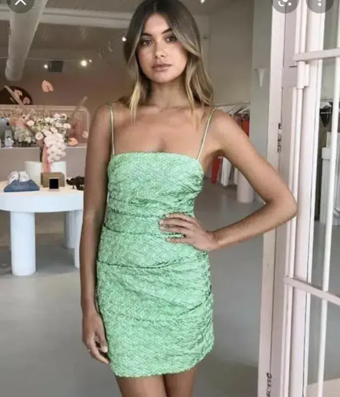 Bec & Bridge Apple Mini Dress Green Size 10 - Image 1