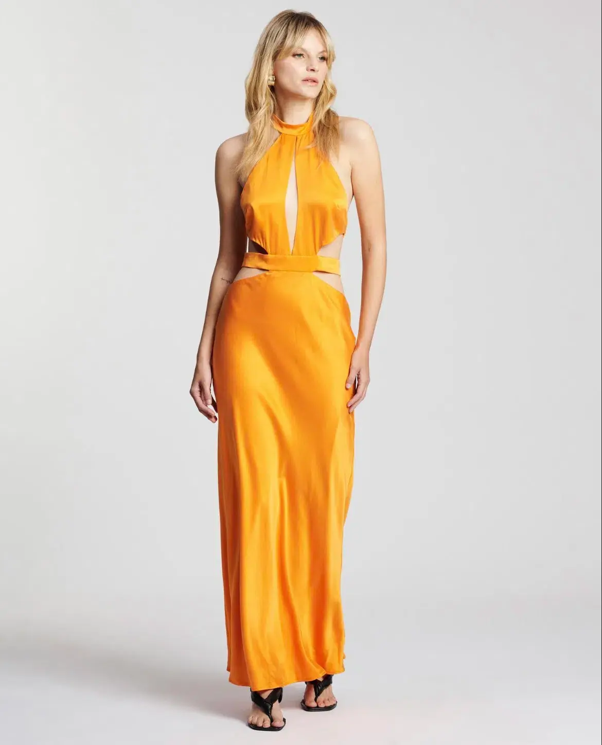 Auteur Emilie Solid Dress Orange Size M/ AU 10 - Image 1