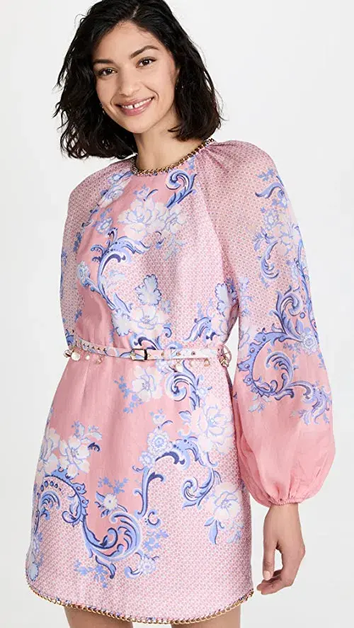 Zimmermann Postcard Floral Mini Dress Print Size 0 / Au 8 - Image 2