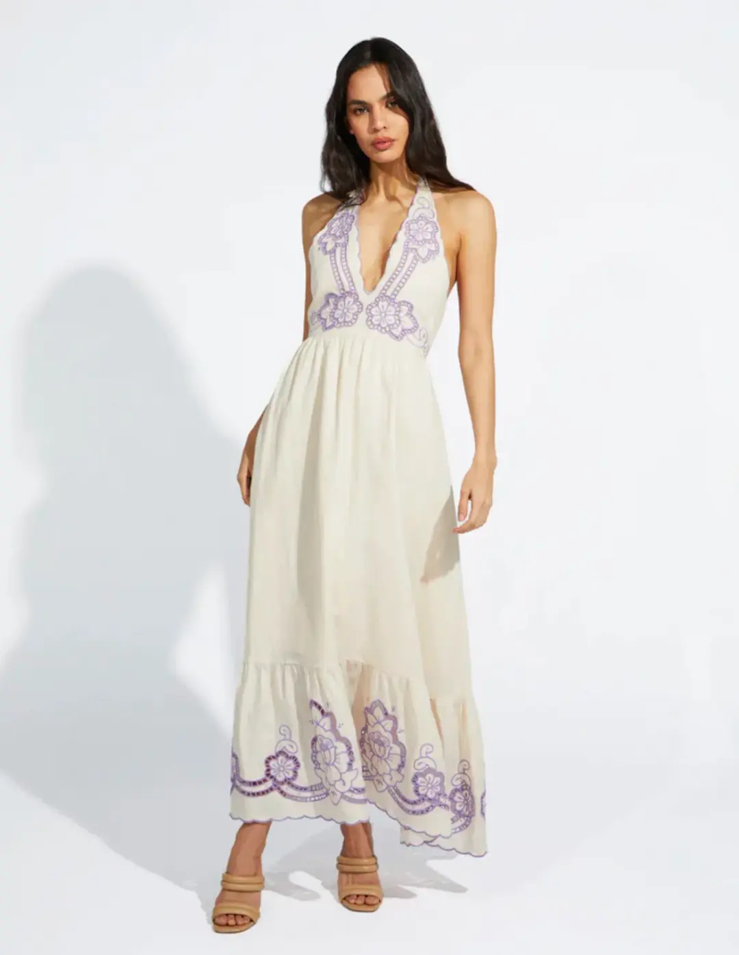 Alice McCall Capri Dreams Midi Dress Cream Size 14 for rent on The Volte - main image
