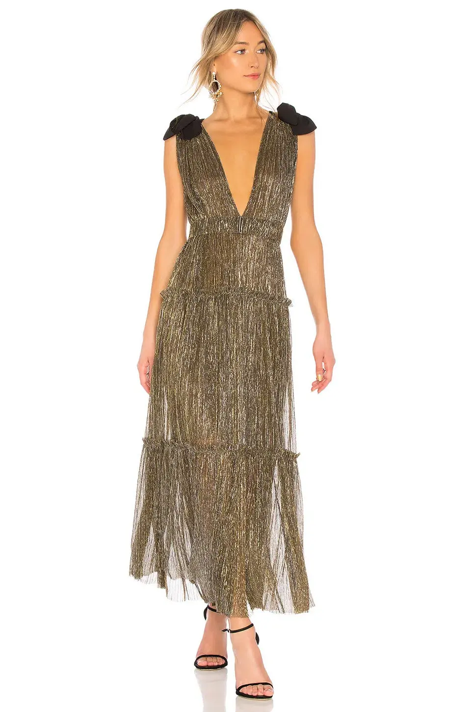 Sabina Musayev Ray Dress Gold Size 12 - Image 1